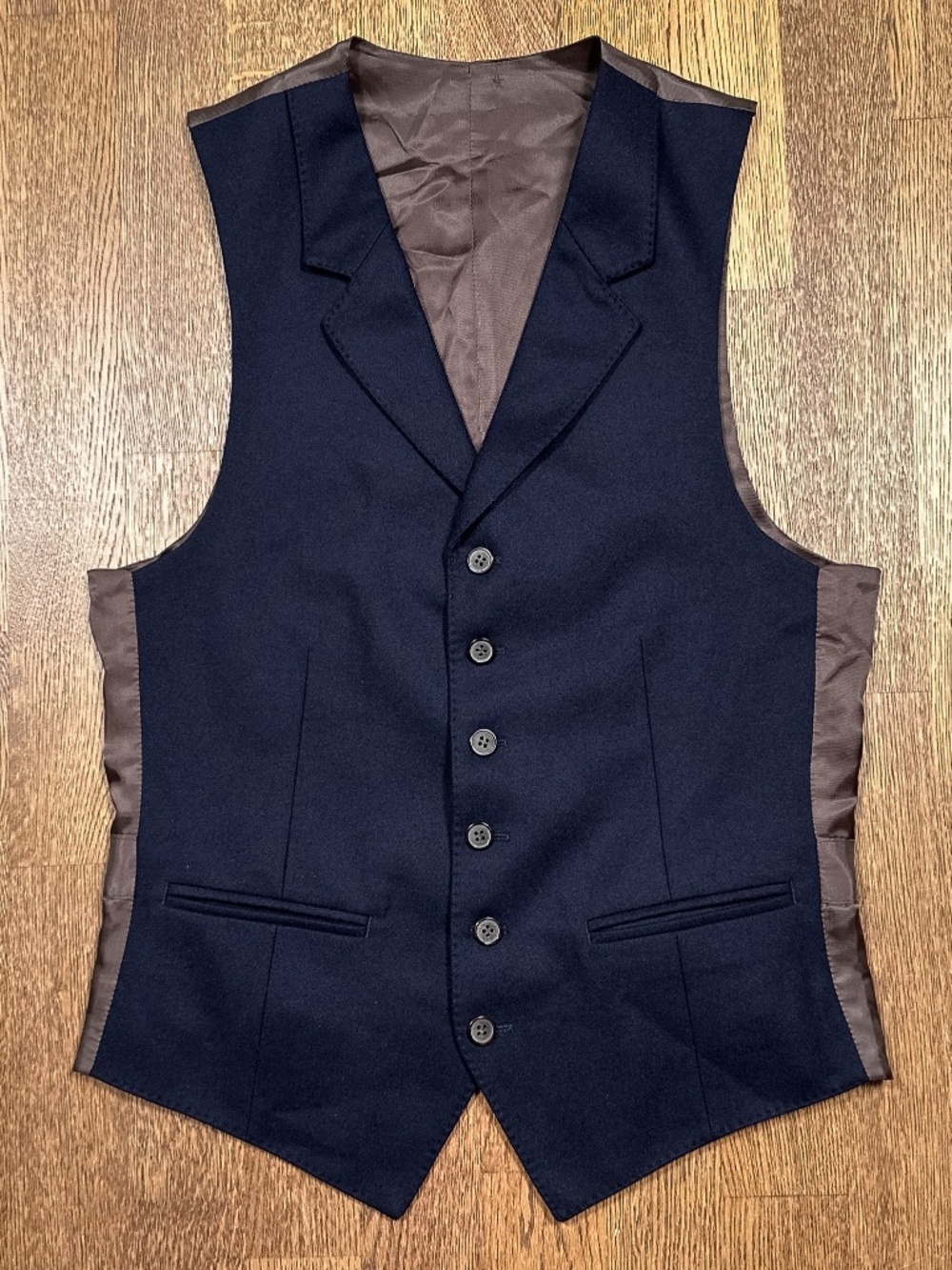 Suitsupply Capetown Int Wool Flannel Vitale Barberis Waistcoat Vest Mens US 42